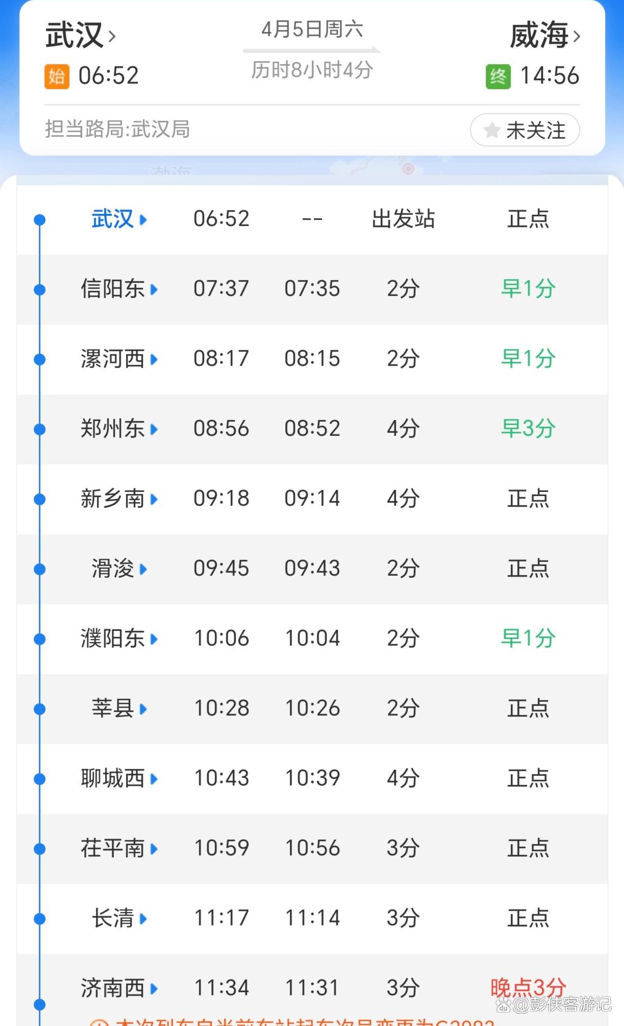 g7371次列车时刻表(g7371列车时刻表途径)
