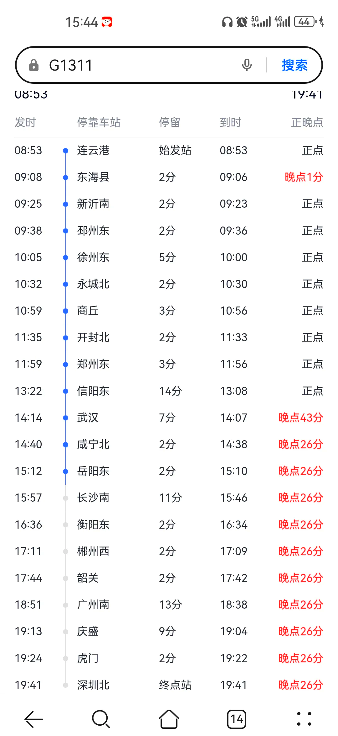 g1311次列车时刻表(g1311次列车时刻表途经站点) g1311次列车时刻表(g1311次列车时刻表途经站点)
