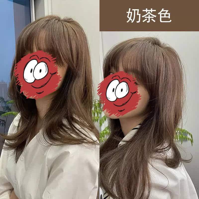 奶茶色头发图片(奶茶色头发 效果图 长发)