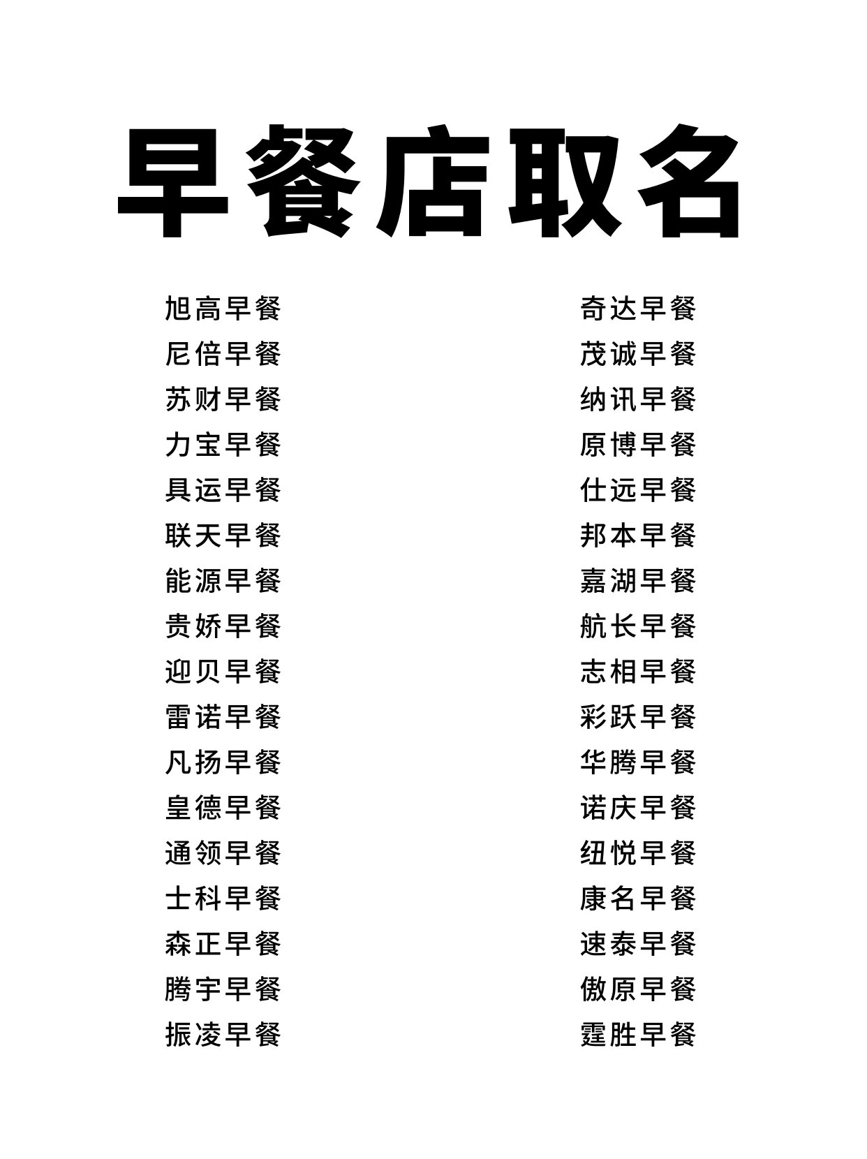 早餐店起啥名字吸引人(早餐店起个名字既简单又响亮)