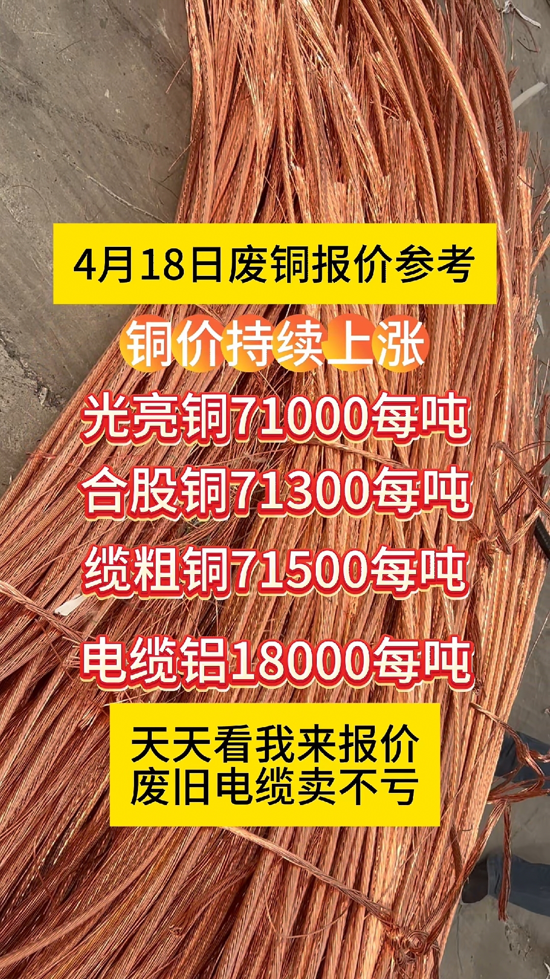 今日废铜价格回收最新价格长江网的简单介绍