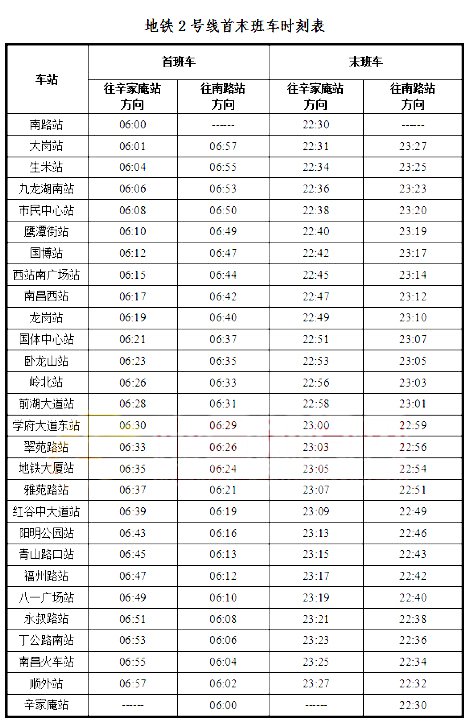 南京2号线地铁时间表(南京2号线地铁时间表新街口)