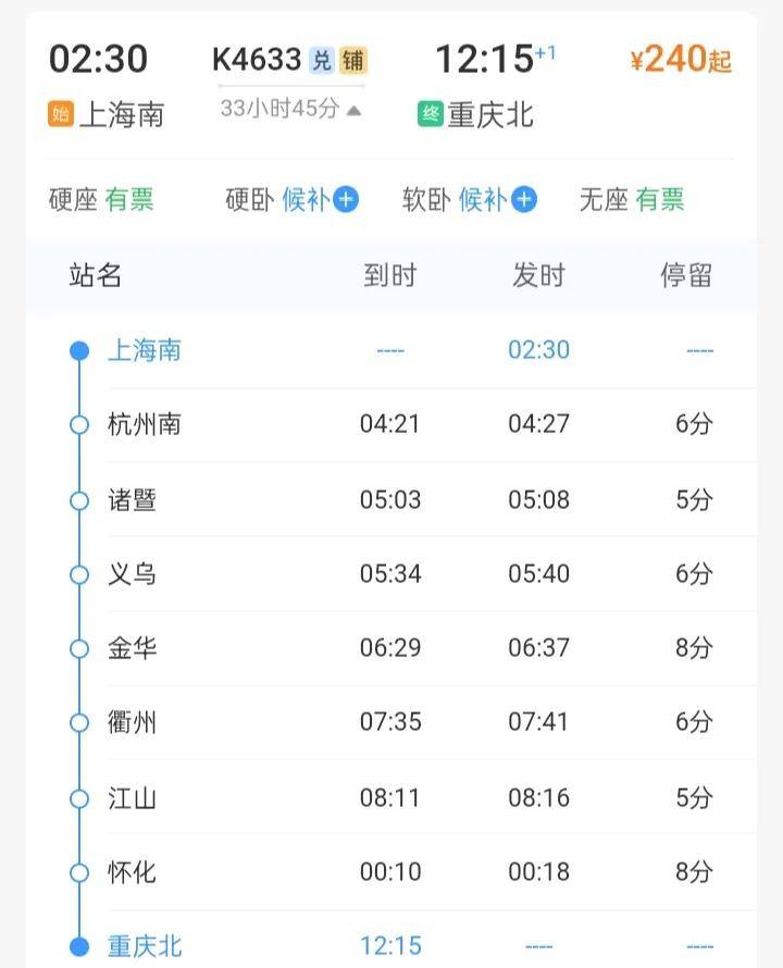 k302次列车时刻表最新(k302次火车始发站时刻表)