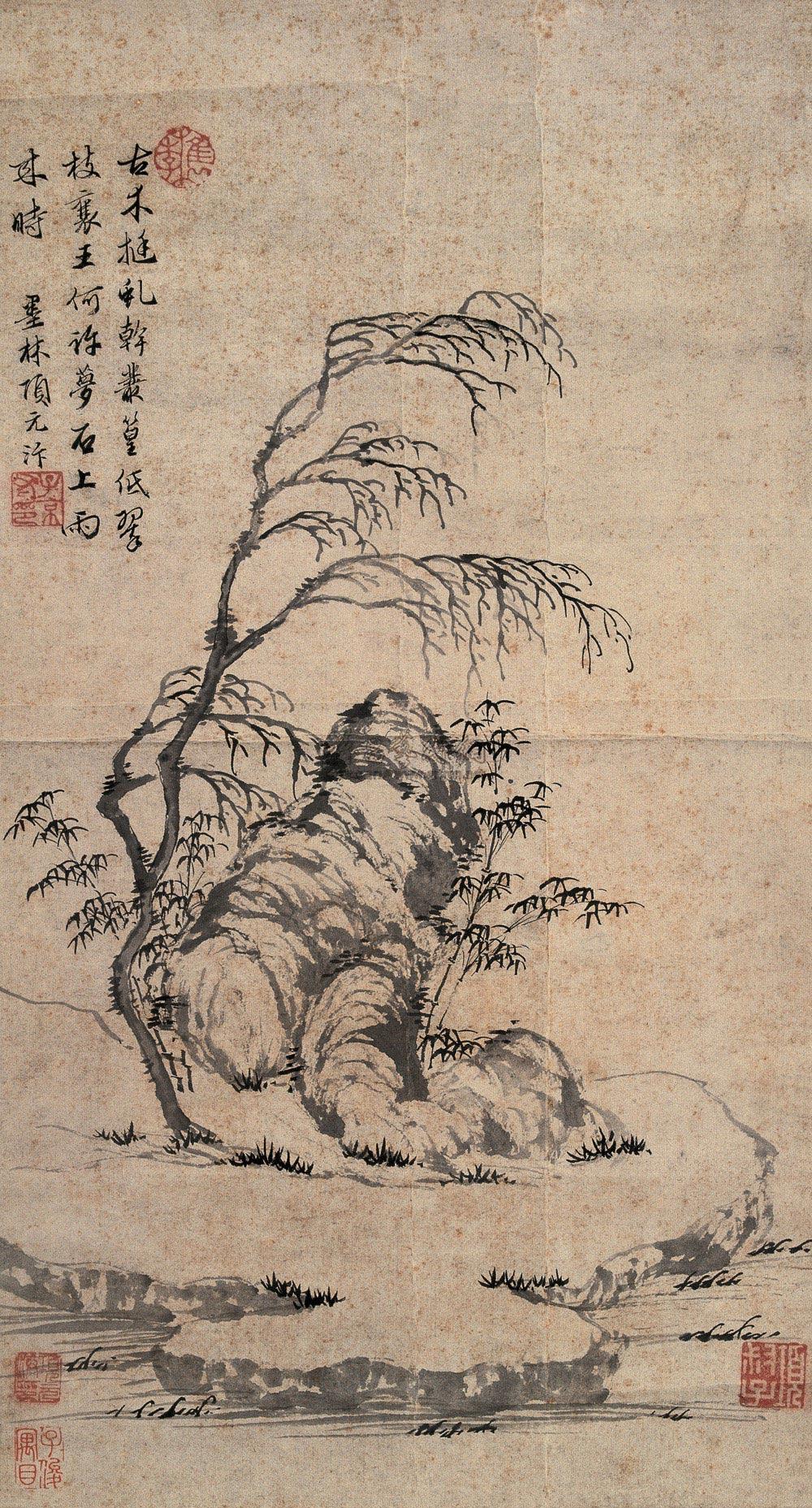 枯木怪石图(枯木怪石图拍卖价格)
