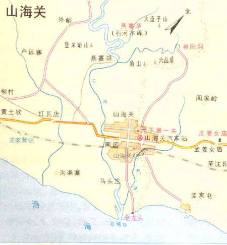 山海关地图(辽宁省山海关地图)