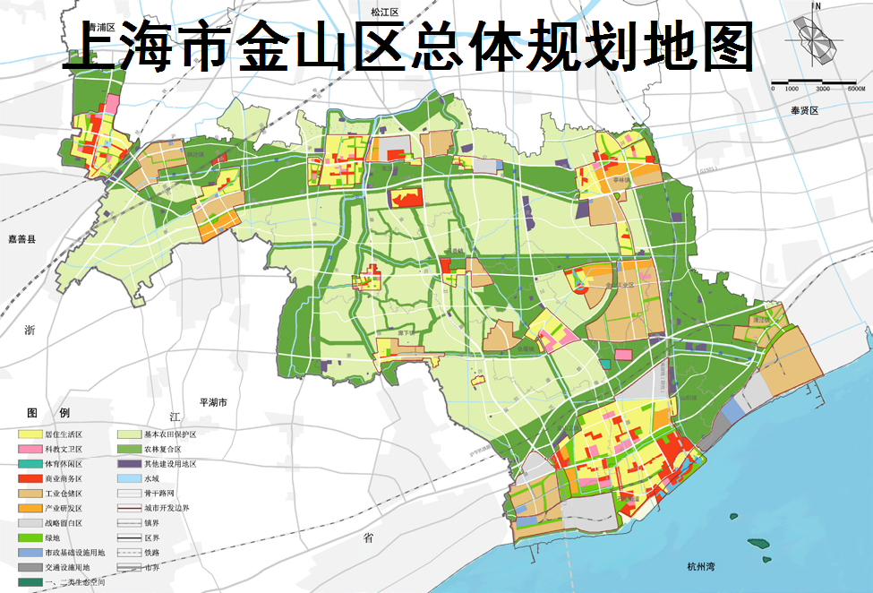 金山区地图(金山区地图乡镇分布图) 金山区地图(金山区地图乡镇分布图)