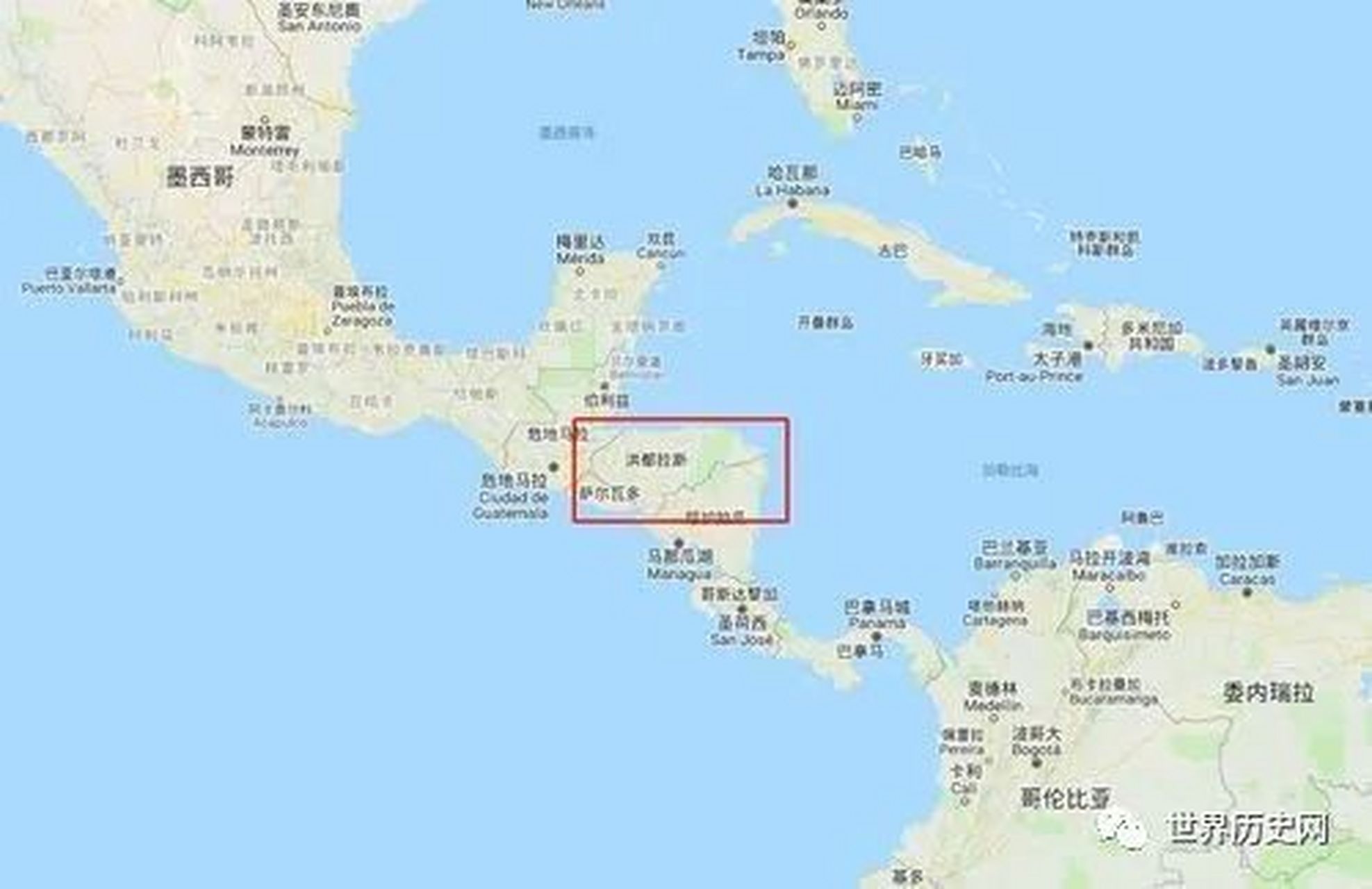 洪都拉斯地图(洪都拉斯地图位置)