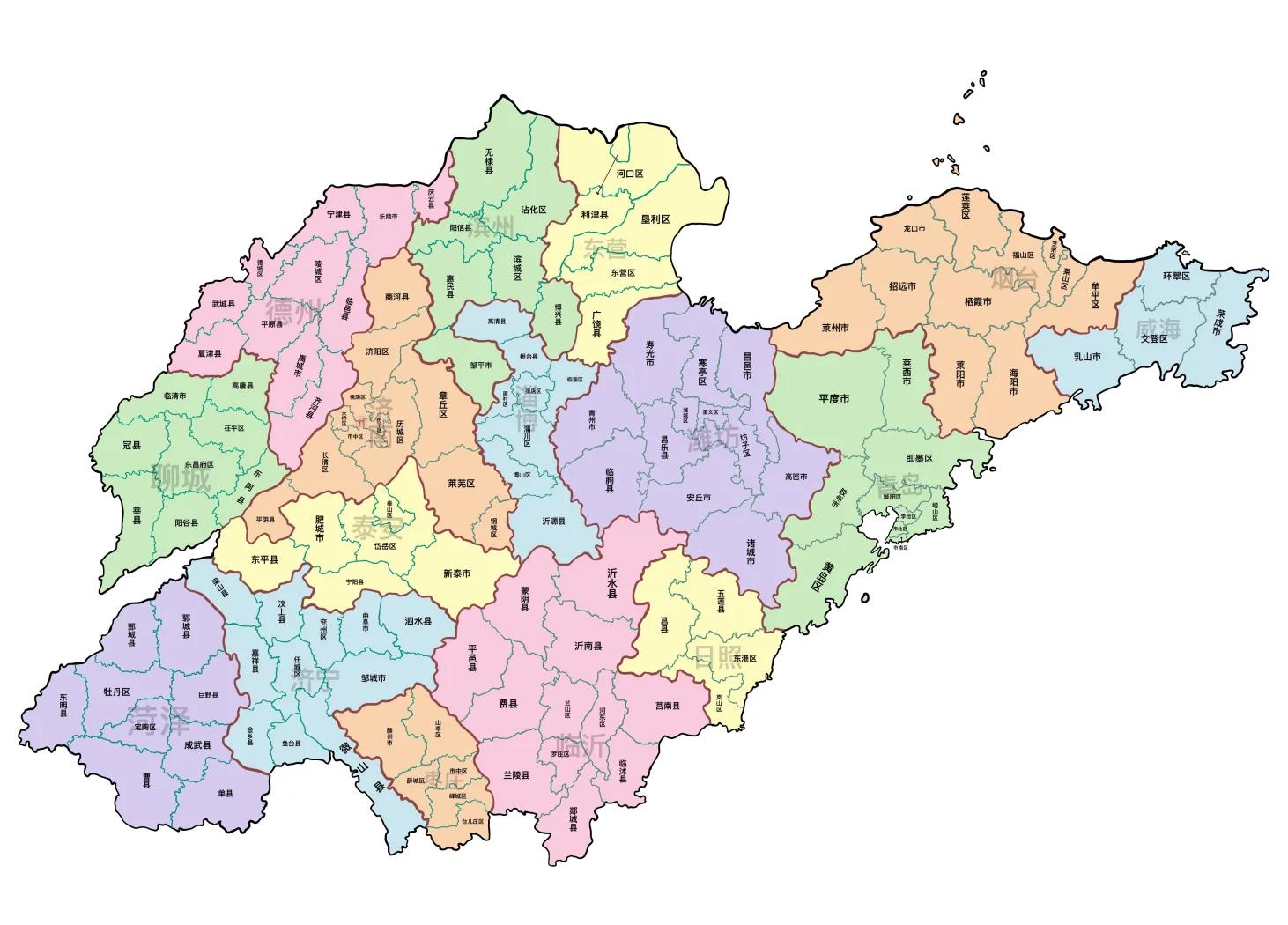 淄博市地图最新版(淄博地图全图各市各县)