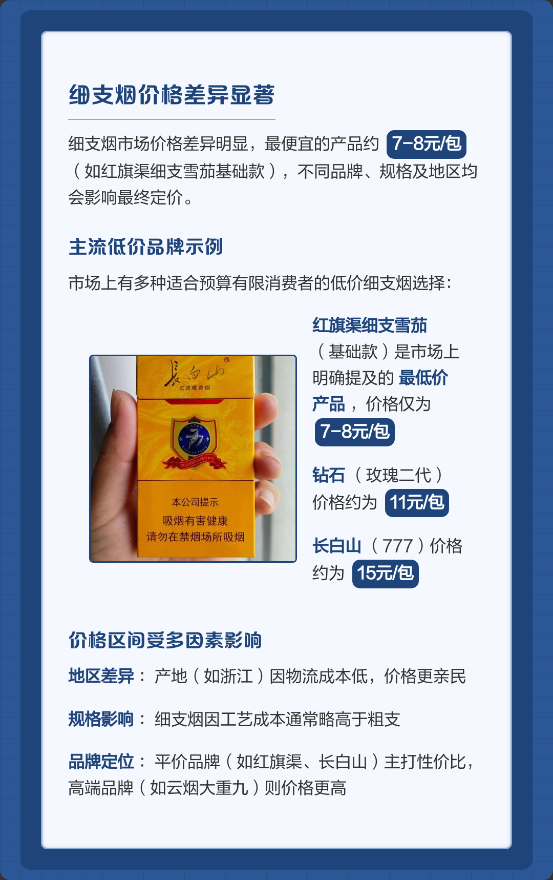 最全细烟排行及价格(最全细烟排行及价格表)