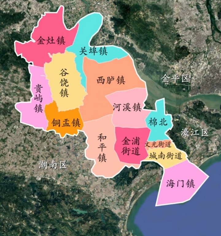 潮南区地图(潮南区地图人口)